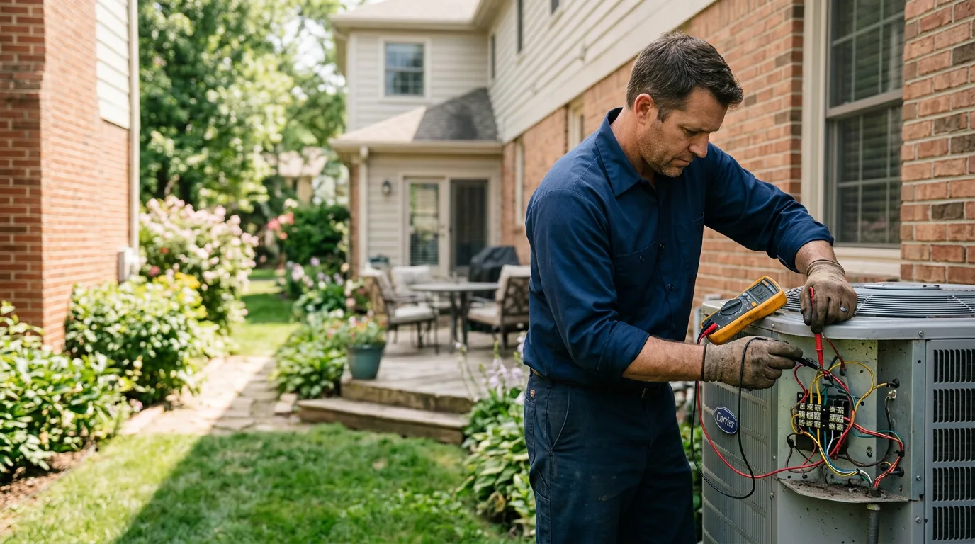 HVAC technician working near Rushville, NY